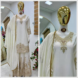 Classy Embroidered Sharara Suit
