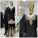 Classy Embroidered Sharara Suit