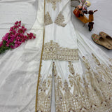 Classy Embroidered Sharara Suit