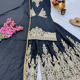 Classy Embroidered Sharara Suit
