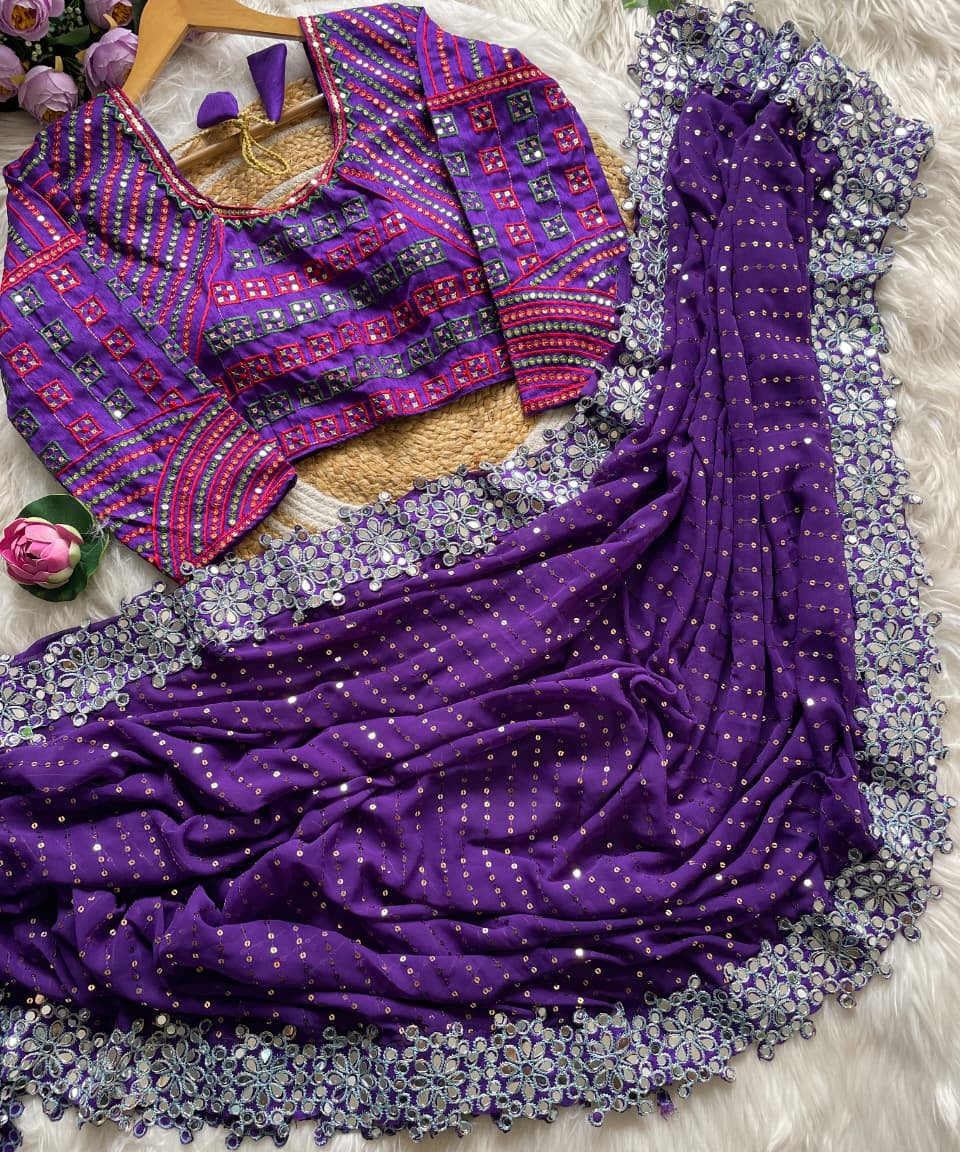 Grand Blockbuster Original Mirror Saree