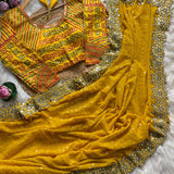 Grand Blockbuster Original Mirror Saree