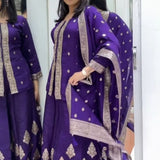 Premium Banarasi Silk Sharara Set