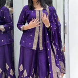 Premium Banarasi Silk Sharara Set