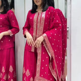 Premium Banarasi Silk Sharara Set