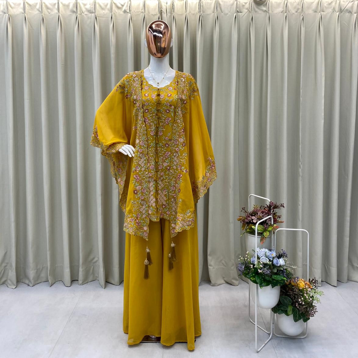 Lavish Designer Shruge Plazzo Set