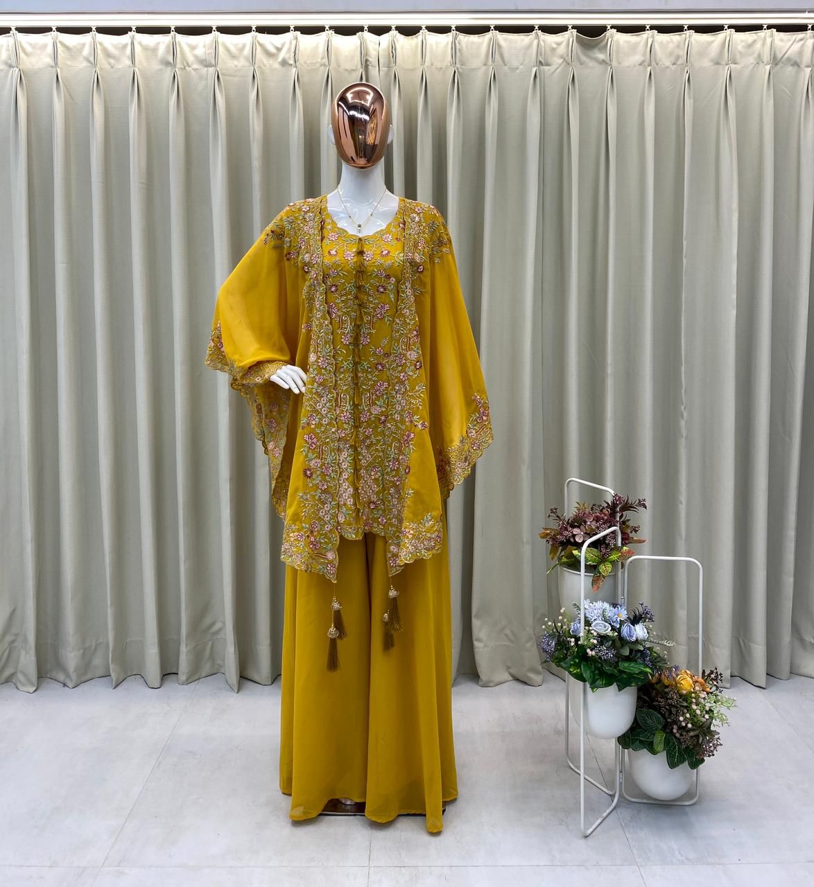 Lavish Designer Shruge Plazzo Set