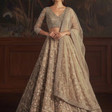 Adorn Wedding Embroidered Net Lehenga