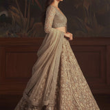 Adorn Wedding Embroidered Net Lehenga