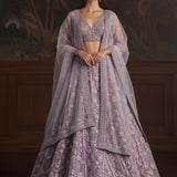 Adorn Wedding Embroidered Net Lehenga