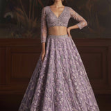 Adorn Wedding Embroidered Net Lehenga
