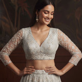 Adorn Wedding Embroidered Net Lehenga