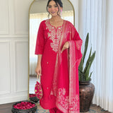Heavy Roman Silk Straight Suit