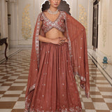 Brown Premium Georgette Lehenga