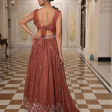 Brown Premium Georgette Lehenga