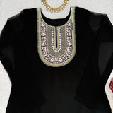 Elegant Black Georgette Suit Set