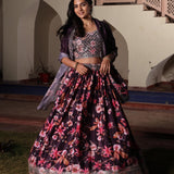 Designer Flower Print Lehenga