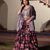Designer Flower Print Lehenga