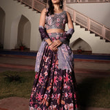 Designer Flower Print Lehenga