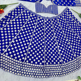 Lavish Embroidered Royal Blue Lehenga