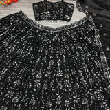 Wedding Black Sequence Lehenga