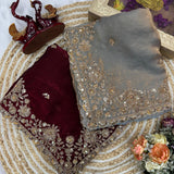 Royal Premium Beads Work Saree