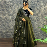 Traditional Tissue Anarkali Gown