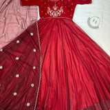 Traditional Tissue Anarkali Gown