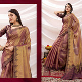 Zayra Ethnic Linen Tissue Saree