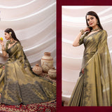 Zayra Ethnic Linen Tissue Saree