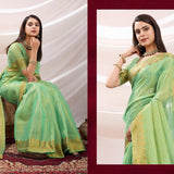 Zayra Ethnic Linen Tissue Saree