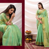 Zayra Ethnic Linen Tissue Saree