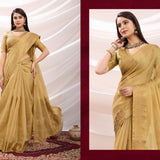 Zayra Ethnic Linen Tissue Saree