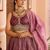 Elegnace Tissue Silk Wedding Lehenga