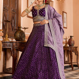 Elegnace Tissue Silk Wedding Lehenga