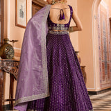 Elegnace Tissue Silk Wedding Lehenga