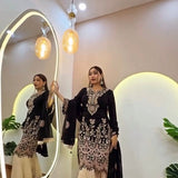 Black Designer Embroidered Suit