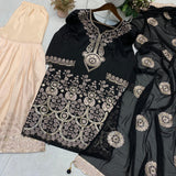 Black Designer Embroidered Suit