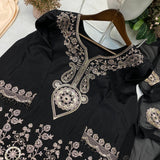 Black Designer Embroidered Suit