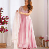 Dazzling Pink Georgette Suit