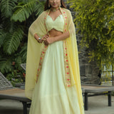 Stylish Georgette Indo Western Lehenga