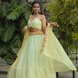 Stylish Georgette Indo Western Lehenga
