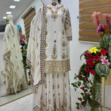 Dashing Chinon Silk Top Sharara