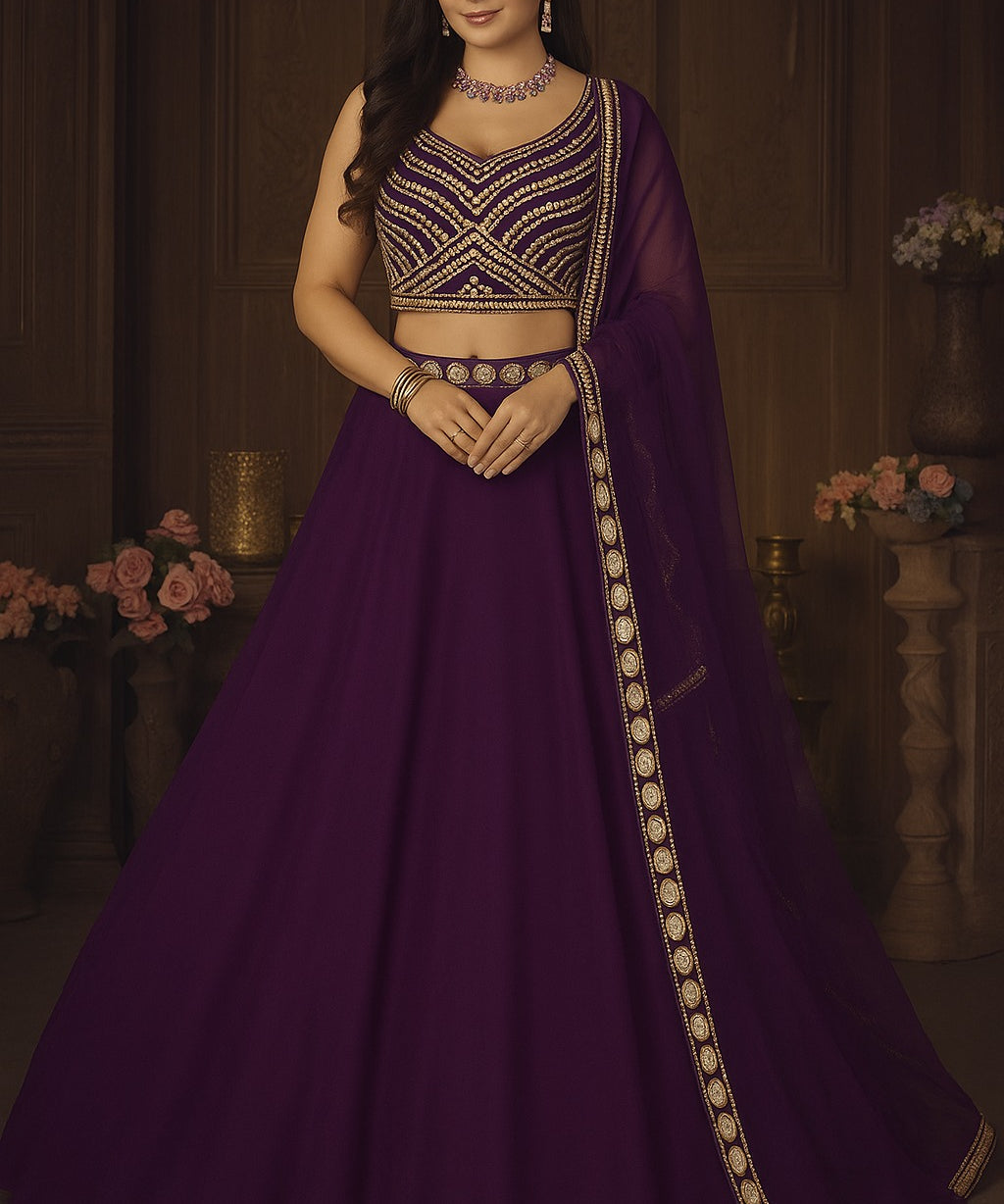 Occasionally Heavy Georgette Lehenga