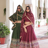 Wedding Vichitra Silk Lehenga