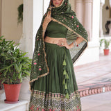 Wedding Vichitra Silk Lehenga