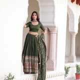 Wedding Vichitra Silk Lehenga