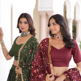 Wedding Vichitra Silk Lehenga