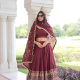 Wedding Vichitra Silk Lehenga