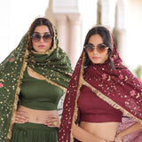 Wedding Vichitra Silk Lehenga